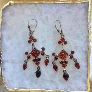 Sterling hooks Chandelier earrings